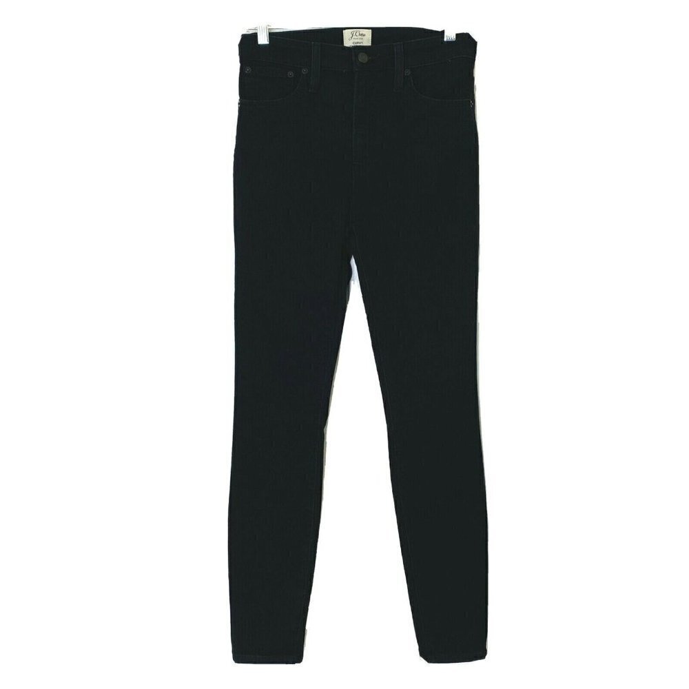 J.Crew Matchstick Women's size 27 Curvy Toothpick Stretch Denim Jeans Black